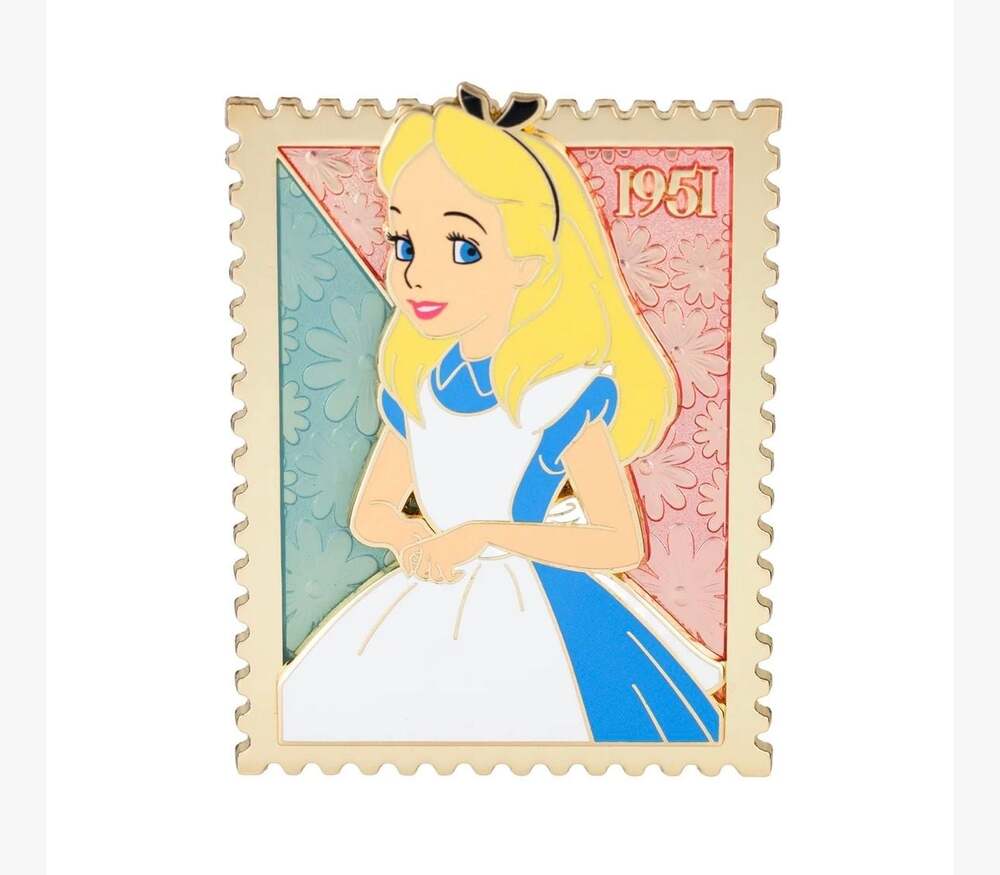 Disney Royal Stamp Alice in Wonderland Collectible Pin PALM (in hand)